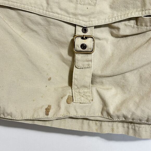 Calvin Klein Men Beige Denim Utility Tactical Vest Fishing Safari Size Large - Picture 7 of 12